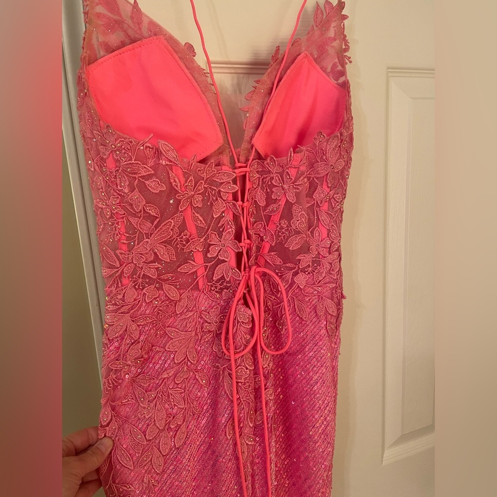 Flirt Prom & Pageant Amarra Pink Corset Prom Dress - Picture 13 of 15